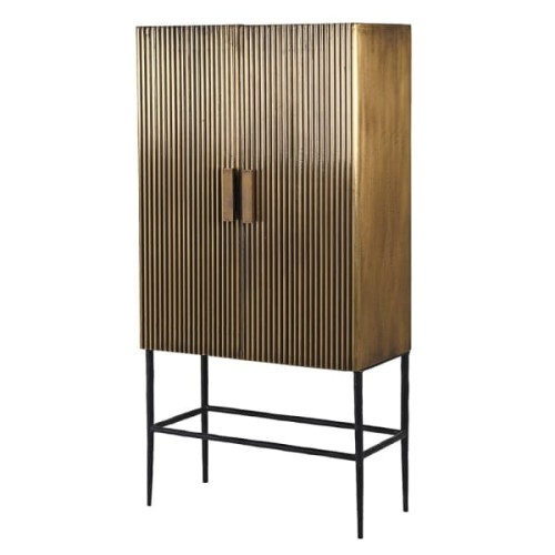 Barek komoda Antique Brass 151 cm mosiądz złoty barek na alkohole na podstawie