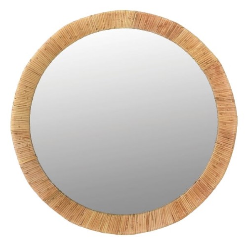 Okrągłe Lustro Rattan Natural S 70 cm z naturalnego rattanu lustro boho