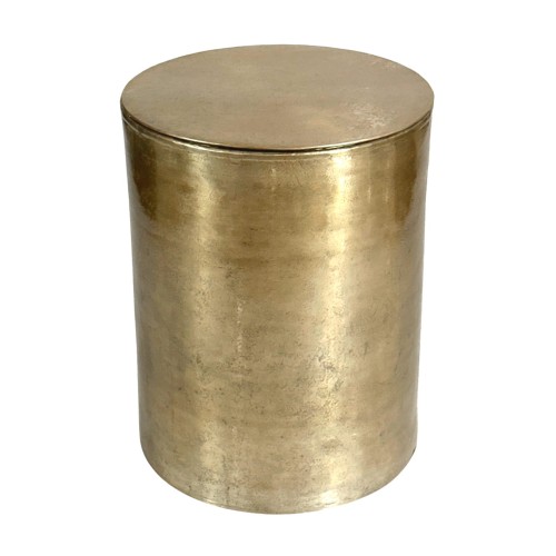 Okrągły stolik pomocniczy Golden 51 cm złote aluminium metalowy stolik do salonu 