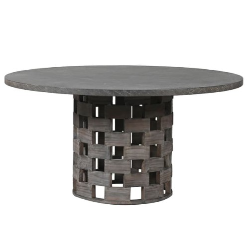 Okrągły stół Manresa Concrete 150 cm – betonowy blat