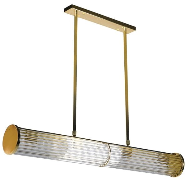 Nowoczesna lampa sufitowa Greenwich Gold złota szkło żelazo 92x121 cm