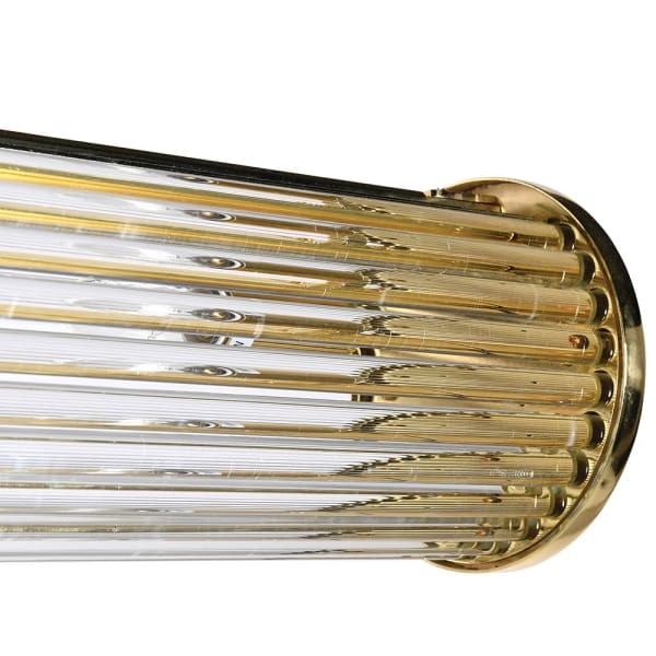 Nowoczesna lampa sufitowa Greenwich Gold złota szkło żelazo 92x121 cm