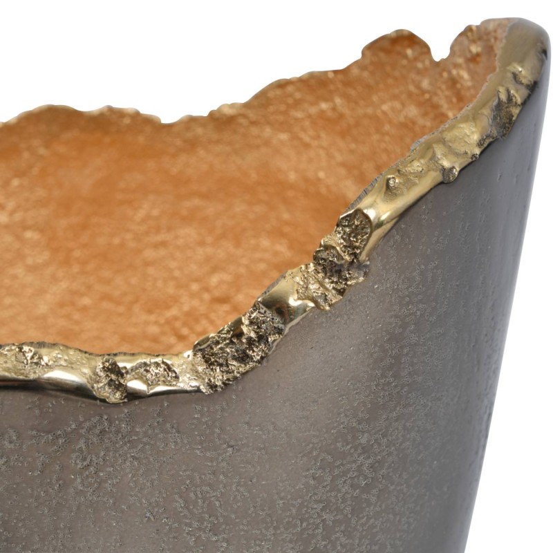 Złoty wazon Belgravia M 22 cm aluminiowa waza efektowne krawędzie