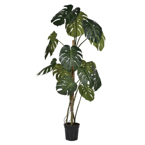 Monstera Bremner 175 cm sztuczna roślina w czarnej plastikowej doniczce 
