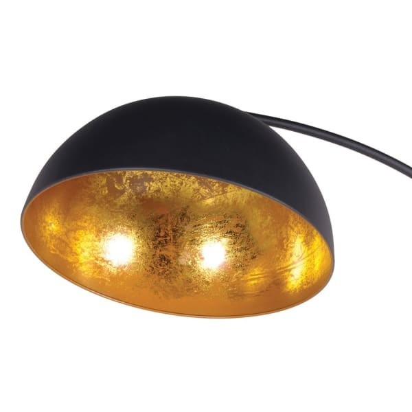 Lampa podłogowa Chester Black 178 cm czarna żelazna lampa podstawa z marmuru