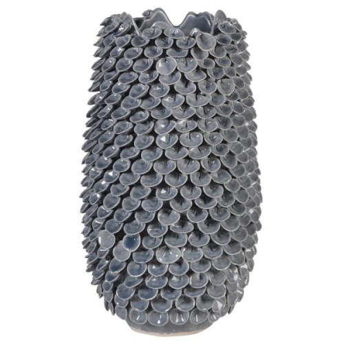 Waza Organic Hand Made 50 cm drobne perfekcyjnie wykonane zdobienia organiczny kształt szarości