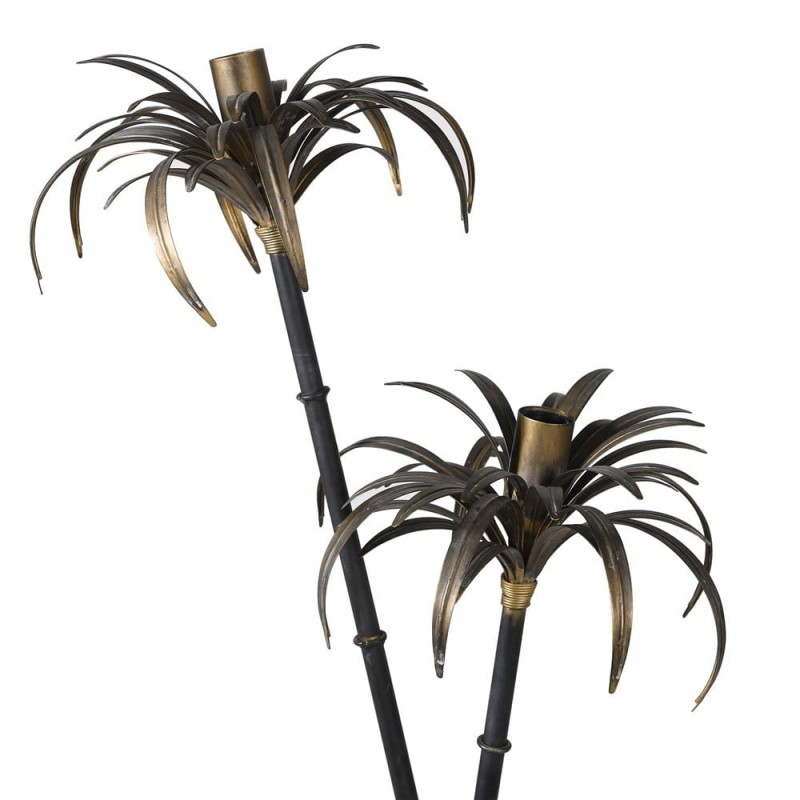 Lampa podłogowa Palm 125 cm palma złoto czerń żelazo