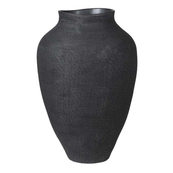 Czarny wazon Stone Black S z kamionki 39 cm czarny duży wazon