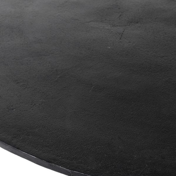 Stół Eccleston aluminium 135 cm średnicy duży okrągły stół do jadalni czarny