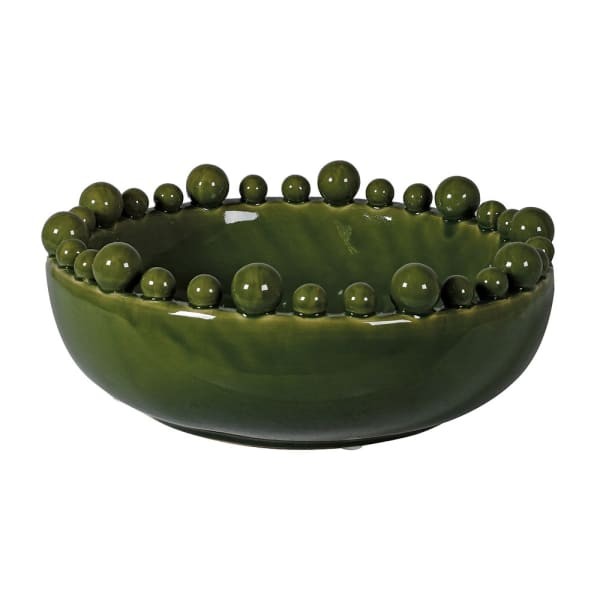Zielona misa dekoracyjna ceramiczna 38 cm