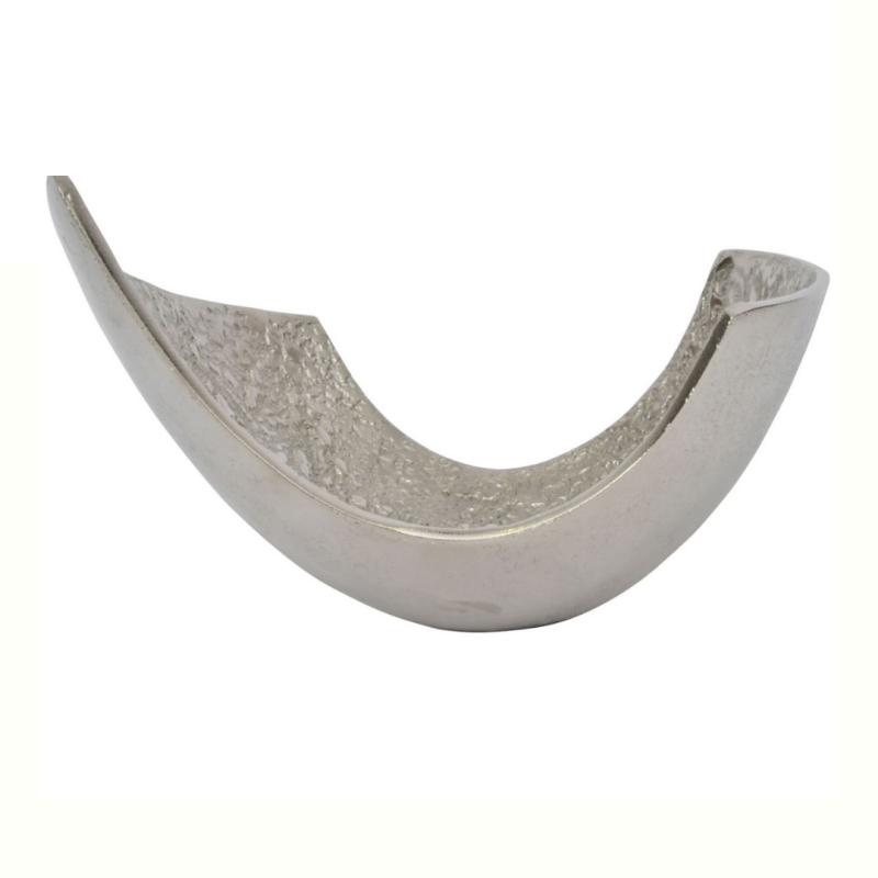 Misa dekoracyjna patera Enderby S 24x16 cm aluminium surowe wykończenie oryginalny kształt