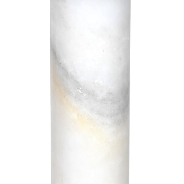 Lampa podłogowa Marble White 157 cm marmurowa podstawa złote detale biały klosz