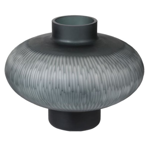 Szklany wazon Knightsbridge Grey S 26 cm – szary dekoracyjny wazon na kwiaty