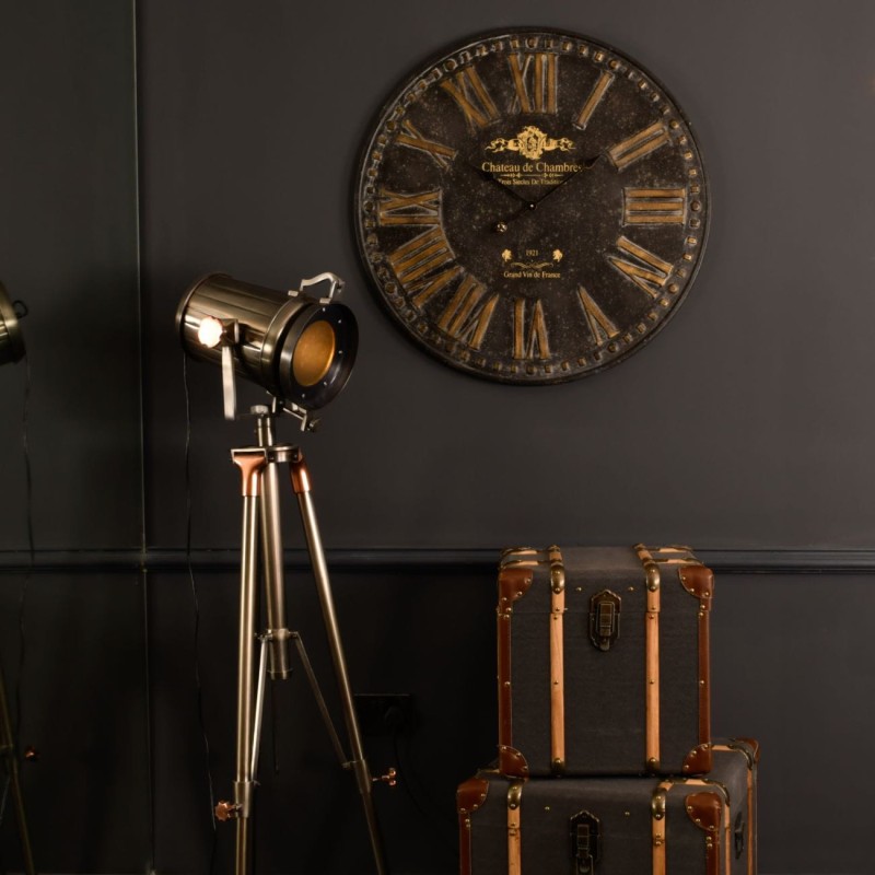 Lampa stojąca na trójnogu Charles Copper 170 cm - lampa podłogowa aluminium stal miedź szarość