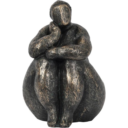 Rzeźba Venus III 19 cm – zamyślona kobieta w kolorze antycznego brązu z polyresinu