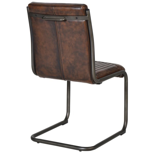 Krzesło Brown Chester brązowa sztuczna skóra oryginalny design