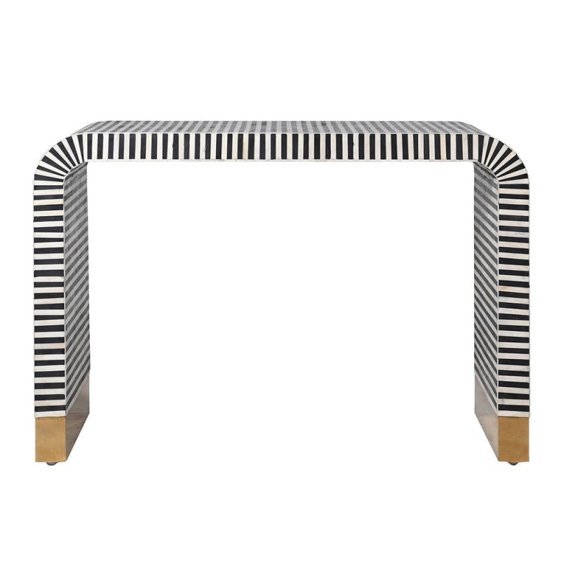 Konsola Muswell 46x116 cm stolik konsolowy inkrustowany kością