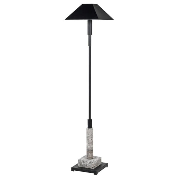 Lampa podłogowa Montrose Black 149 cm z szarego marmuru i czarnego metalu