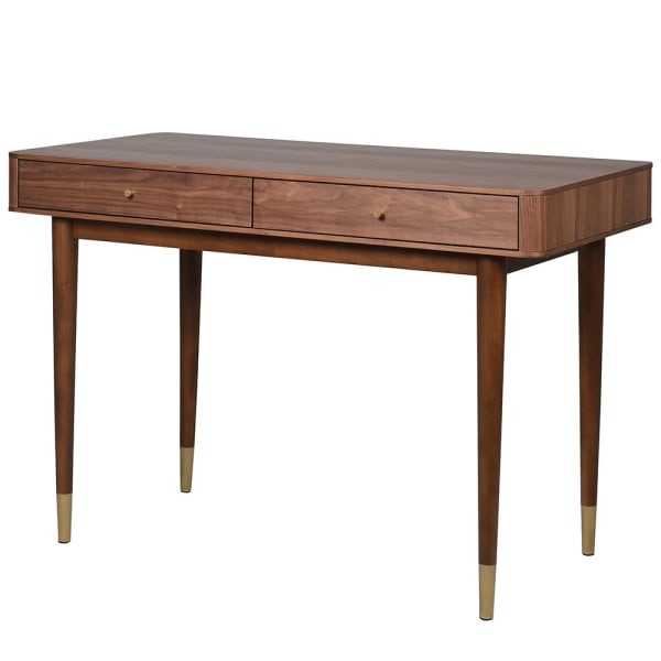 Brązowe biurko Classic Brown z dwiema szufladami