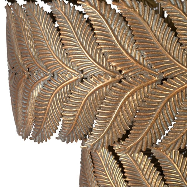 Lampa sufitowa Leaf 55x48 cm złota żelazna lampa wisząca liście