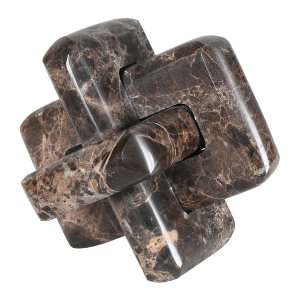 Marmurowy przycisk do papieru Marble Brown 15 cm