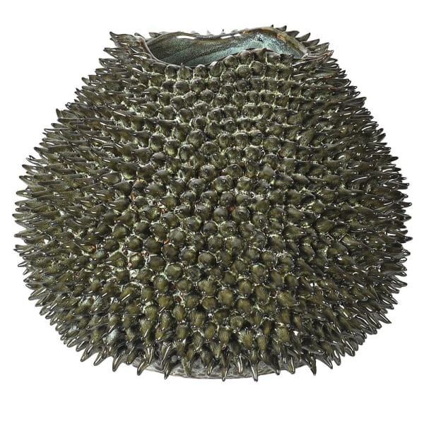 Zielony wazon ceramiczny Camden Green 29x25 cm zdobienia