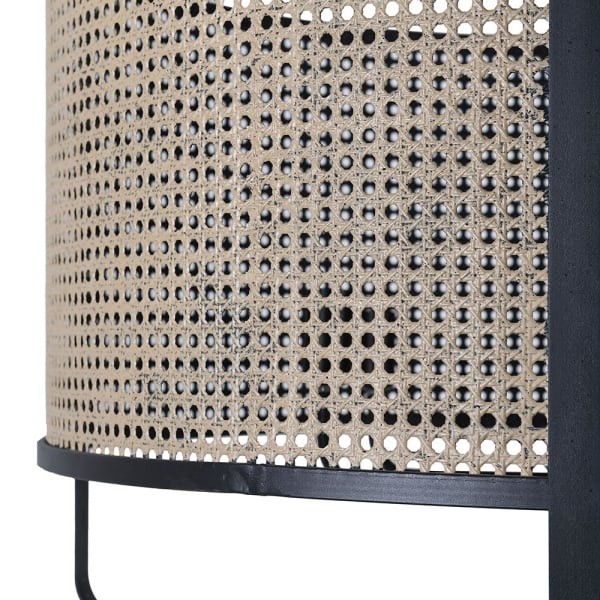 Lampa sufitowa żyrandol Chesham Rattan 80x66 cm lampa wisząca efekt rattanu żelazo