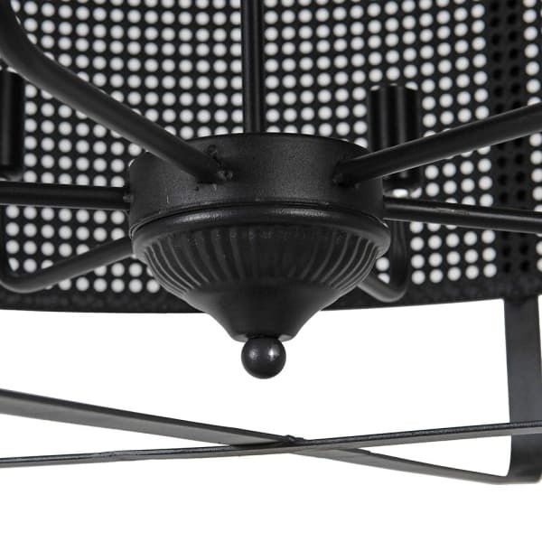 Lampa sufitowa żyrandol Chesham Rattan 80x66 cm lampa wisząca efekt rattanu żelazo