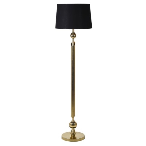 Lampa podłogowa Chesham Gold 164 cm złota podstawa czarny abażur
