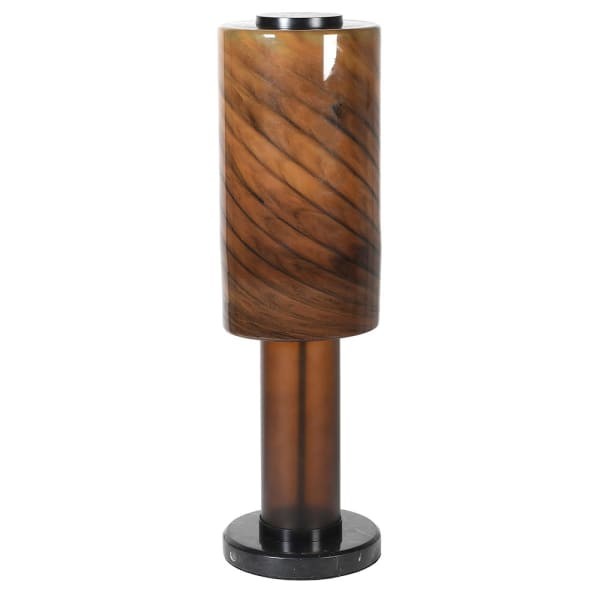 Lampa stołowa Manilla 66 cm z brązowego szkła