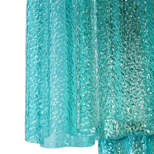 Lampa ścienna Maldon Blue kinkiet 55 cm niebieskie szkło żelazo