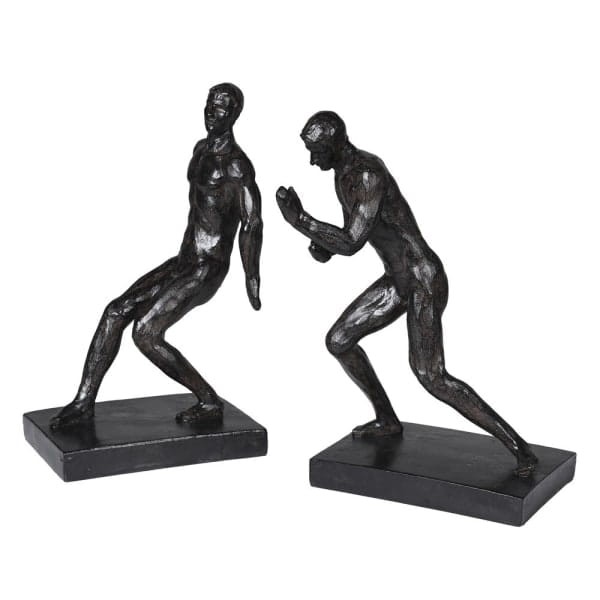 Podpórki do książek Men bookend czarne żywica 27 cm