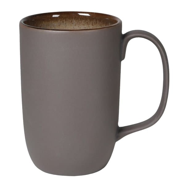 Kubki ceramiczne Sloane szarości brąz cztery sztuki 12 cm