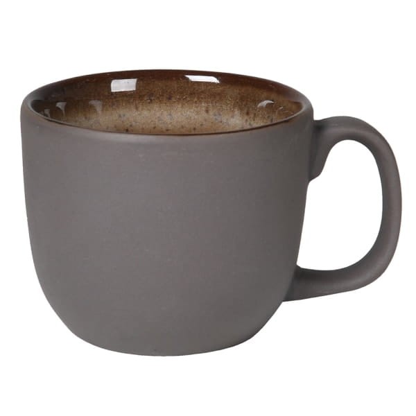 Szaro-brązowe kamionkowe filiżanki do espresso