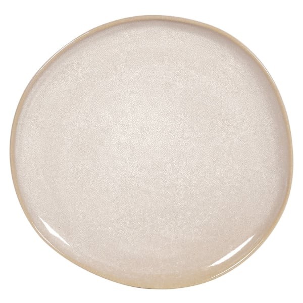 Talerze ceramiczne Lyall Organic Off White złamana biel kamionka 27 cm obiadowe cztery sztuki