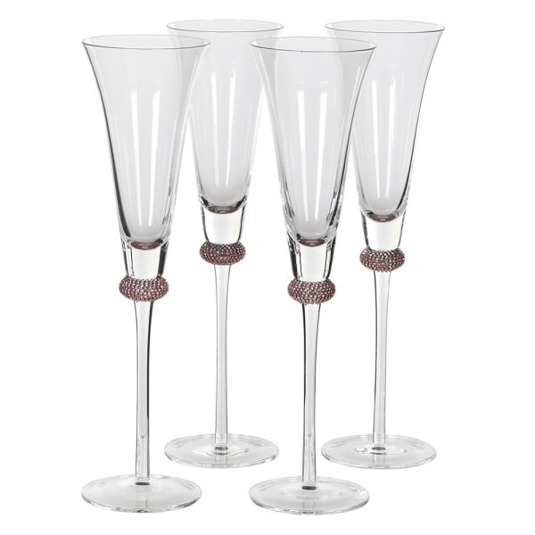 Klasyczne kieliszki do szampana Marylebone wysoka nóżka różowe złoto