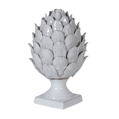 Dekoracja Artichoke White 29 cm karczoch szary ceramika