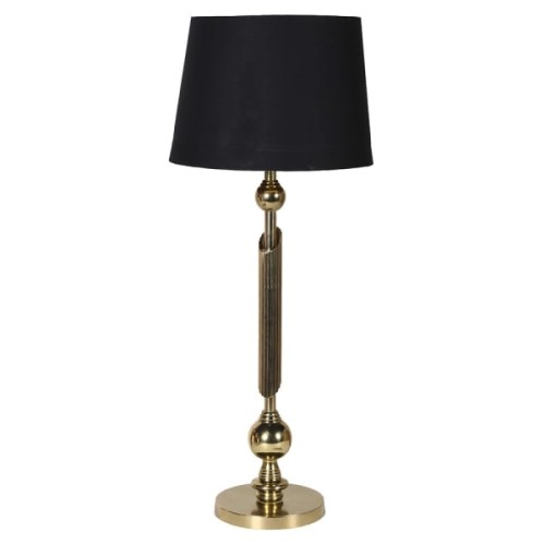 Lampa stołowa Chesham Gold 78 cm złota podstawa czarny klosz 