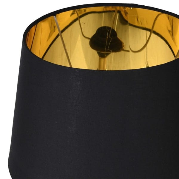 Złota lampa stołowa glamour na komodę lub konsolę