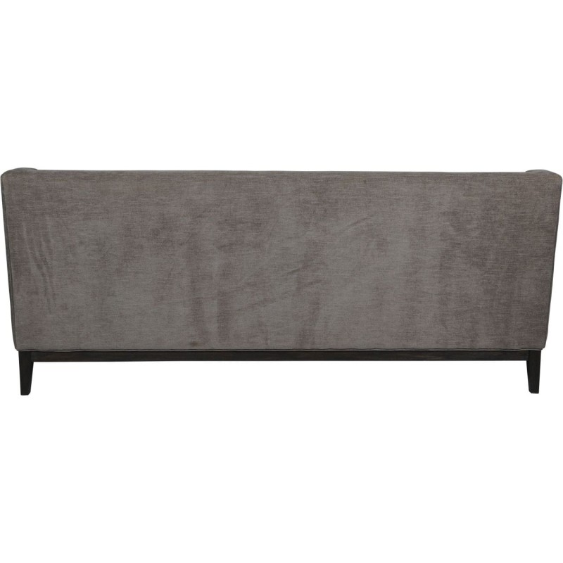 Sofa Cheval Grey trzyosobowa 200 cm szare obicie ozdobne guziki dekoracyjne przeszycia