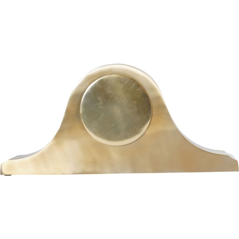 Stalowy zegar nablatowy Retro 44x20 cm złoty kominkowy mechanizm kwarcowy