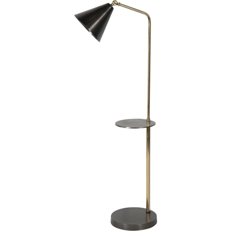 Lampa podłogowa Cheval Simple 138 cm z okrągłą półką