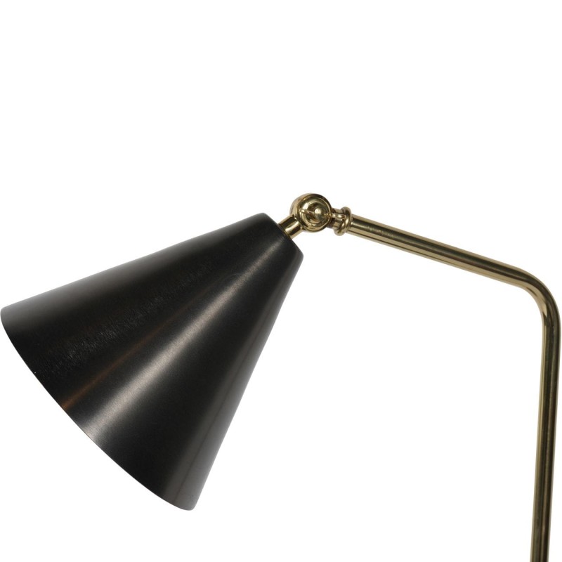 Metalowa lampa do czytania przy fotelu