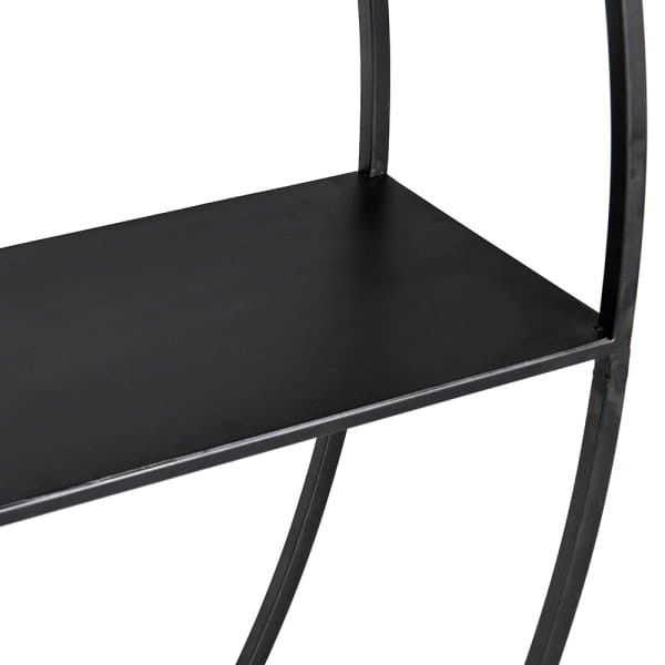 Okrągły Regał Savile Circle 184x200 cm czarny żelazo pięć półek