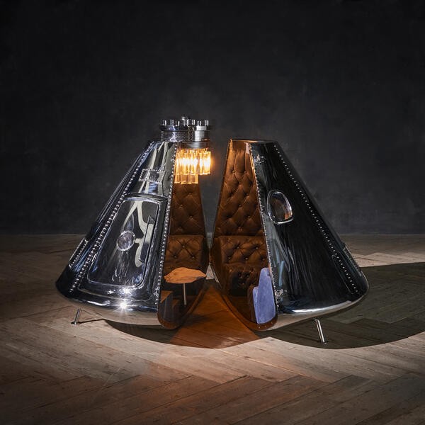Kapsuła Księżycowa Apollo 11 stal nierdzewna 136 cm