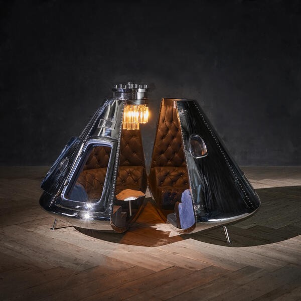 Kapsuła Księżycowa Apollo 11 stal nierdzewna 136 cm