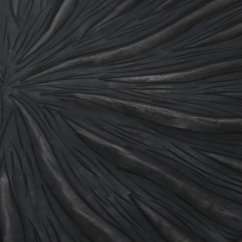 Patera Bromley 40 cm średnicy czarne aluminium zdobiona faktura patera nowoczesna