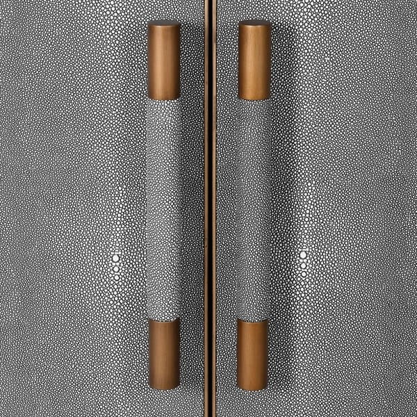 Barek Enderby II 11 cm szary szagryn dąb dwudrzwiowy niski barek na alkohole