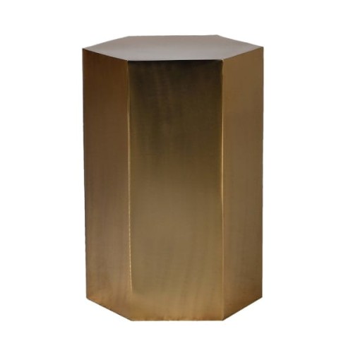 Złoty stolik boczny Hexa L żelazo 51,5 cm metalowy