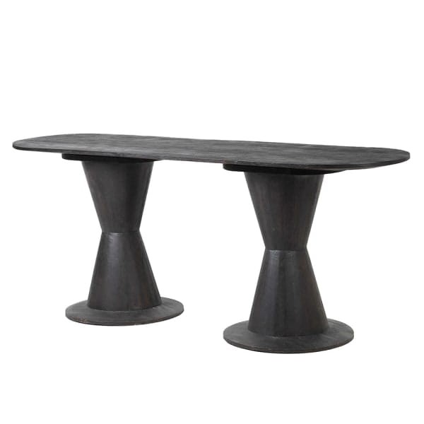 Konsola Bardem Black 200 cm z drewna akacji